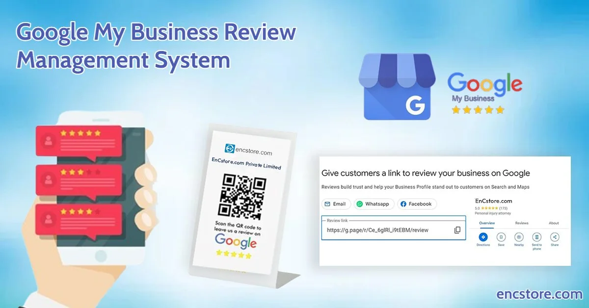 Google My Business Review Management System Google Business Review  QR Standee 