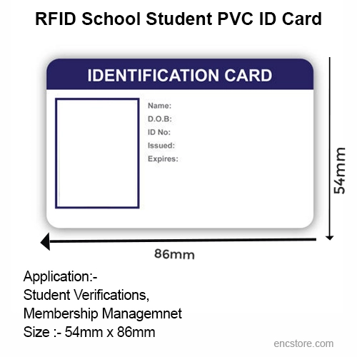 Preprinted UHF RFID School College Student PVC ID Card